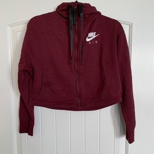 Nike cropped zip up sweatshirt